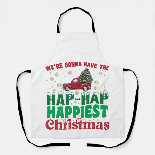 ハッピーなクリスマスを過ごそう エプロン (正面)