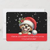 ハッピーなクリスマスを おすわり犬と (正面)