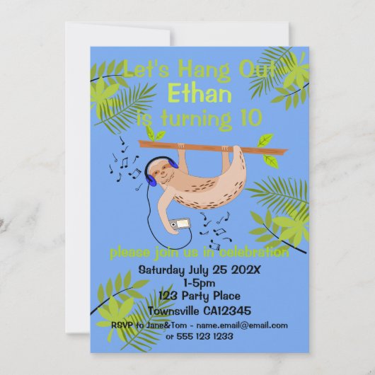 ハッピーなスローの招待状 招待状 (正面)