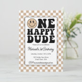 ハッピーなデュードの誕生日招待状 招待状 (スタンド正面)