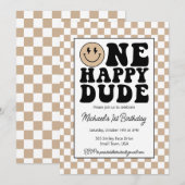 ハッピーなデュードの誕生日招待状 招待状 (正面/裏面)