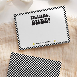 ハッピーなデュード   ボーイズ ラッド キッズ 1歳の誕生日 サンキューカード