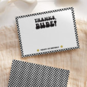 ハッピーなデュード | 男の子のラッドな1歳の誕生日 サンキューカード