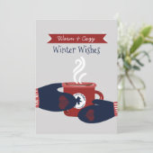 ハッピーなヒュッゲコーヒークリスマス シーズンカード (スタンド正面)