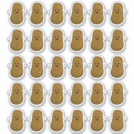 ハッピーなポテトのステッカーたくさん シール