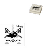 ハッピーなユニコーン ラバースタンプ (押印)