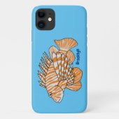 ハッピーなライオンフィッシュのイラスト Case-Mate iPhoneケース (裏面)