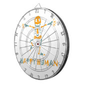 ハッピーな人間の骨格セラミックタイル ダーツボード (正面右)