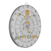 ハッピーな人間の骨格セラミックタイル ダーツボード (正面左)