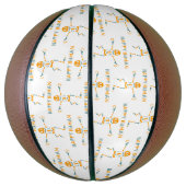 ハッピーな人間の骨格セラミックタイル バスケットボール (縦)