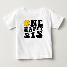 ハッピーな姉のスマイルボーイ1歳誕生日お揃い ベビーTシャツ