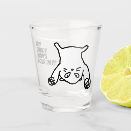 ハッピーな時間のグラス ショットグラス (正面)