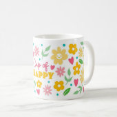 ハッピーな花柄のコーヒーマグカップ コーヒーマグカップ (正面右)