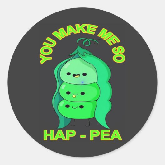 ハッピーな雰囲気 ラウンドシール (正面)