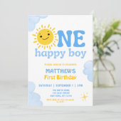 ハッピーな1歳の誕生日 招待状 (スタンド正面)