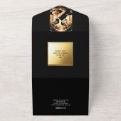 ハッピーな1920年代スタイルのウェディング！フローラルな装飾とスパイシーの効いたカクテル、そしてジ オールインワン招待状 (外側)