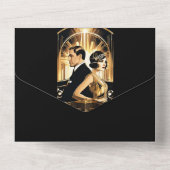 ハッピーな1920年代スタイルのウェディング！フローラルな装飾とスパイシーの効いたカクテル、そしてジ オールインワン招待状 (裏面)