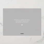 ハッピーに描かれた最も楽しいクリスマス本物のホイルカード 箔シーズンカード (裏面)