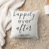 ハッピーに暮らす末永く幸せな結婚式の伝統的なテンプレート名 クッション (ブランケット)