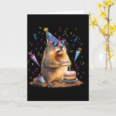 ハッピーのもくじょうの日 12月2日  誕生日のもくじょう カード (黄色い花)