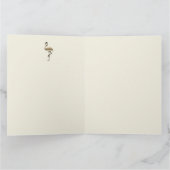 ハッピーのアニバーサリー フラミンゴ モノグラム カード (内部)