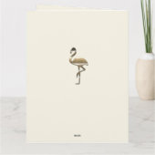 ハッピーのアニバーサリー フラミンゴ モノグラム カード (裏面)