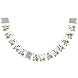 ハッピーのキャンパー1歳の誕生日バナーバンティングサイン バンティングフラッグ