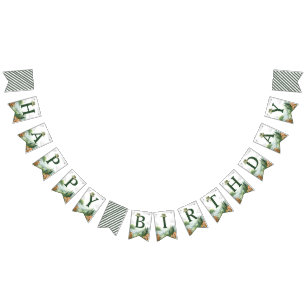 ハッピーのキャンパー1歳の誕生日バナーバンティングサイン バンティングフラッグ