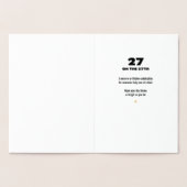 ハッピーのゴールドバースデー 27歳の誕生日 ゴールドホイル 箔カード (内部)