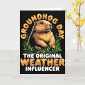 ハッピーの日お天気インフルエンサーもぐら カード (黄色い花)