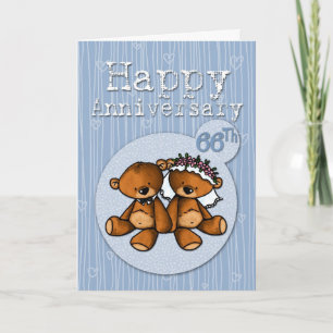 ハッピーの結婚記念日クマさんたち - 66年 カード