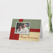 ハッピーの結婚記念日 - フォトカード テンプレート (正面)