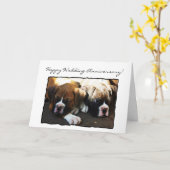 ハッピーの結婚記念日 ボクサー グリーティングカード (黄色い花)