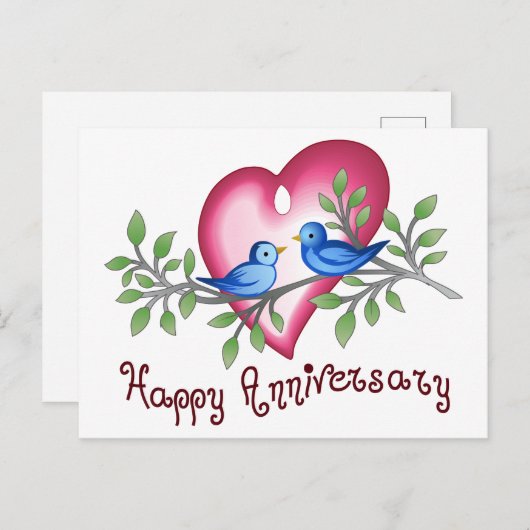 ハッピーの結婚記念日 ポストカード (正面/裏面)