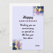 ハッピーの結婚記念日 招待状 (正面/裏面)