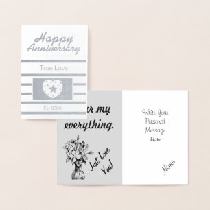 ハッピーの結婚記念日 箔カード