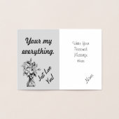 ハッピーの結婚記念日 箔カード (内部)