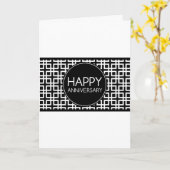 ハッピーの結婚記念日 (cinderStripe) カード (黄色い花)