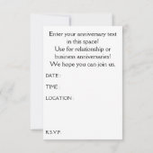 ハッピーの結婚記念日 (cinderStripe) 招待状 (裏面)