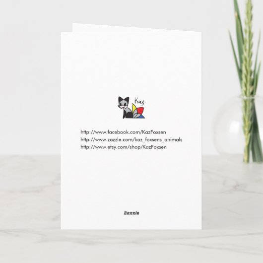 ハッピーの記念日 かわいい犬子犬愛ヨーキーズ カード (裏面)