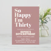 ハッピーの30歳 おしゃれな30歳の誕生日パーティー 招待状 (スタンド正面)