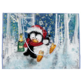 ハッピーぺんぎん 面白い クリスマス ギフトバッグ (裏面)