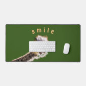 ハッピーよくはしゃぐダリッチカスタム文字の色と色おもしろい デスクマット (キーボード&マウス)