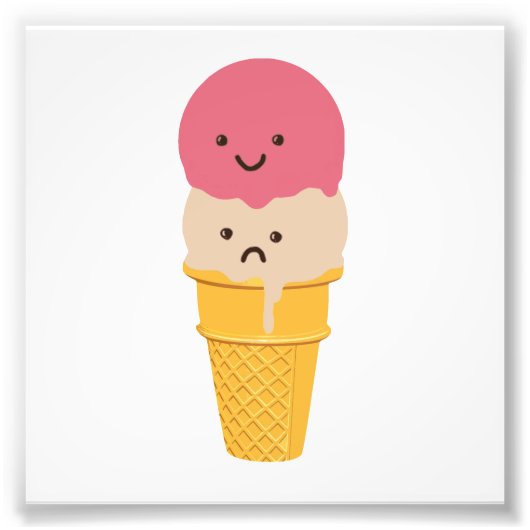 ハッピーアイスクリームコーン フォトプリント (正面)