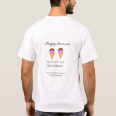 ハッピーアイスクリーム 名前 ウェブサイト ソーシャルメディア Tシャツ (裏面)