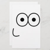 ハッピーアイズと口 – 紙 便箋 (正面/裏面)