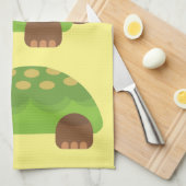 ハッピーアイニリングタートルサンダー_Cove キッチンタオル (四つ折り)