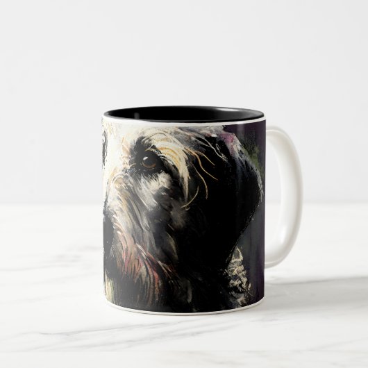 ハッピーアイリッシュウルフハウンド ツートーンマグカップ (正面右)