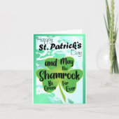 ハッピーアイリッシュSt patricks day詩 カード (正面)