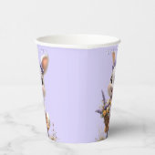 ハッピーアイリングイースターバニーエッグラベンダーボウ 紙コップ (右)